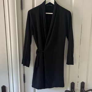 Black wrap blazer dress